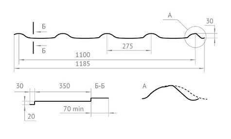 Купить Металлочерепица Венеция плюс, ПЭ 0,5 RAL8004 Терракота - изображение 2